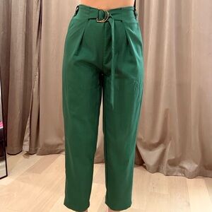 SHEIN Green Belted Trousers